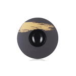 ASSIETTE PLATE ROND NOIR PORCELAINE Ø 30,3 CM SPHERE REVOL