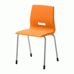 LOT DE 4 - CHAISE SCOLAIRE OCTAVE TAILLE 6 - CM2 / COLLÈGE / LYCÉE - ORANGE