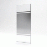 PAROI DE DOUCHE FIXE PARMA 2 - VERRE MIROIR - 80 CM AURLANE