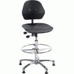 SIÈGE D'ATELIER SOLID - HAUT - PATIN - NOIR - GLOBAL PROFESSIONAL SEATING