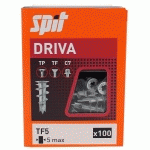 CHEVILLE AUTOFOREUSE DRIVA TF5 BOÎTE DE 100 - SPIT - 059370