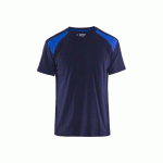 T-SHIRT DE TRAVAIL BICOLORE 100% COTON 3379 - BLEU MARINE ET BLEU ROI - XXXL BLAKLADER