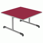 TABLE BANDANA 80X80 T1 DL STRAT POLYURÉTH. CERISE GRIS/9006 - MOBIDECOR