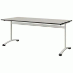 TABLE MALIBU 180X80 T6 DL ST ANTIB BLC SE W911/NOIR BLC 9016