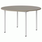 TABLE MALIBU Ø 120 T5 4P STRA ABS GRIS U727/BLC 9016