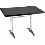 TABLE TEXAS - 110 X 70 CM - ALU/WENGÉ - MANUTAN COLLECTIVITÉS