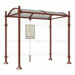 ABRI BUS PROVINCE 2.50 M 1 BARDAGE LAT. AGORA ASPECT CORTEN - PROCITY