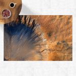 MICASIA - TAPIS EN VINYLE - NASA PICTURE MARSIAN CRATER - PAYSAGE 2:3 DIMENSION HXL: 120CM X 180CM