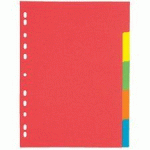 LOT DE 17 - INTERCALAIRES EN CARTON, A4, 5 TOUCHES, 5 COULEURS