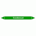LOT DE 5 - MARQUEUR DE TUYAUTERIE - CONDENSAT - VERT - NFX 08-105 - VINYLE LAMINÉ 450 X 52 MM