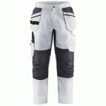 PANTALON DE TRAVAIL PEINTRE STRETCH BLANC/GRIS FONCÉ TAILLE 38C - BLAKLADER