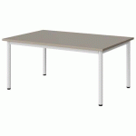 TABLE MALIBU 120X80 T2 4P STRA ABS GRIS U727/BLC 9016