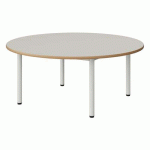 TABLE MALIBU Ø 120 T1 4P STRA ALAISÉ BLC SEL W911/BLC 9016