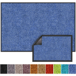 KARAT - TAPIS DE PORTE PAILLASSON D'ENTRÉE RHINE BLEU 90 X 150 CM - BLEU