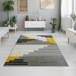 UNAMOURDETAPIS - 50X80 - TAPIS SALON NOTAR JAUNE 50X80 EN POLYPROPYLÈNE DOUX ET SOYEUX - JAUNE