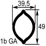 TUBE PROFIL (1BGA) INT.39,5X49X4,5 LG.1400