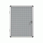 VITRINE INTÉRIEURE EXTRA PLATE ACIER LAQUÉ PORTE BATTANTE CADRE ALUMINIUM BI-OFFICE ENCLORE - 4 FEUILLES