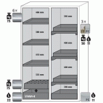 ARMOIRE SÉCURITÉ S-CLASSIC-90 S90.196.120.MV.WDAS JAUNE