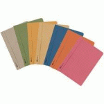 LOT DE 9 - CHEMISE CLIP, A4, SANS RABAT AVANT, ROUGE