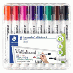MARQUEUR EFFAÇABLE RECHARGEABLE STAEDTLER LUMOCOLOR 351 POINTE OGIVE 2 MM - POCHETTE DE 8