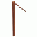 POTELET PROVINCE Ø76 MM CHAINES 1 ANNEAU AGORA ASPECT CORTEN - PROCITY