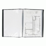 LOT DE 5 - PROTÈGE-DOCUMENTS BRUNEAU PVC OPAQUE A4 10 POCHETTES - 20 VUES NOIR
