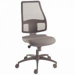 SIÈGE DE BUREAU SUN MAILLE FILET HAUTEUR AJUSTABLE À ROULETTES HAUTEUR DOSSIER 65-71 CM NOIR / GRIS