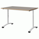 TABLE MALIBU 120X80 T3/T6 DL ST ALAISÉ GRIS U727/BLC 9016