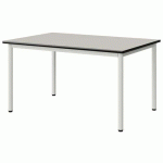 TABLE MALIBU 120X80 T4 4P STRA BLC SEL W911/NOIR BLC 9016