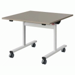 TABLE MALIBU RAB. 80X80 T3 DL STRA ABS GRIS U727/BLC 9016