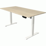 BUREAU RÉGLABLE MOVE 1 - BLANC - 160X80 CM - ÉRABLE - KERKMANN