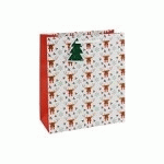 FLOCONS, SAC MOYEN 21,5X10,2X25,3 CM - BLANC - LOT DE 12