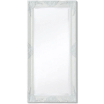 FIMEI - MIROIR MURAL STYLE BAROQUE 100 X 50 CM BLANC