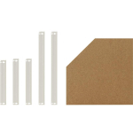 HOME 80X50 CM KIT DE RAYONNAGES HDF POUR NOTRE SYSTÈME D'ÉTAGÈRES D'ANGLE EN BLANC - BLANC - SHELFPLAZA