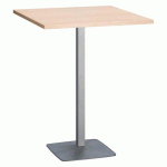TABLE DE RÉUNION HAUTE MEETING CHÊNE CLAIR CARRÉE 90 X 90 CM PIEDS ALUMINIUM