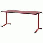 TABLE MALIBU 180X80 T3/T6 DL ST ROUGE U321/NOIR ROUGE 3020 - MANUTAN EXPERT