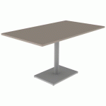 TABLE MENORCA 140X80 T6 ÉP. 24 MM STRAT ABS PRALINE/9006 - MOBIDECOR