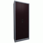 ARMOIRE RIDEAUX LAME RECOUVERTE L. 80 CM H.198CM PRUNE/ALU - ACIAL