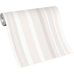 PAPIER PEINT À RAYURES BEIGE ET BLANC PAPIER PEINT INTISSÉ POUR CHAMBRE, SALON & PLUS TAPISSERIE RAYURES BEIGE CUISINE - BRICOFLOR