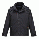 PORTWEST S553 PARKA 3-EN-1 RADIAL NOIR - TAILLE XL