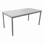 TABLE DE RÉUNION TREFF 160 X 80 GRIS CLAIR / ALU
