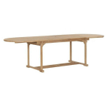 TABLE OVALE EXTENSIBLE TECK MASSIF CLAIR ENDEL 180-280 CM