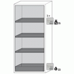 ARMOIRE SÉCURITÉ S-PHOENIX-90 S90.196.090.FWAS GRIS CLAIR - ASECOS