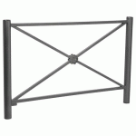 BARRIÈRE PROVINCE ROSACE 1.57M INOX BROSSÉ ZINC GRIS PROCITY - PROCITY