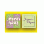 DÉCORATION GÂTEAUX CARRÉ JOYEUSES PÀQUES