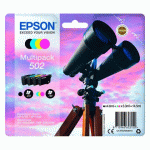 EPSON 502 PACK DE 4 CARTOUCHES 1 NOIR ET 3 COULEURS POUR IMPRIMANTE JET D