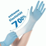 GANT EN NITRILE SAFE SUPER STRETCH, XL BLEU - BOÎTE DE 100 GANTS - LOT DE 3