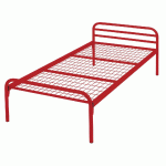 LIT 2 TRAVERSES EVOLUTION CONFORT SOMMIER TREILLIS 80X190 CM T.2200 ROUGE - MANUTAN COLLECTIVITÉS