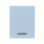 LOT DE 15 - CAHIER CONQUERANT POPLYPROPYLENE PAPIER VELIN EXTRA PASTEL 17X22 CM 96 PAGES PIQURE 90G BLEU PASTEL