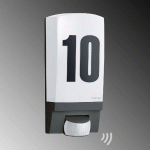 STEINEL L 1 NUMÉRO DE MAISON LUMINEUX AVEC CAPTEUR NOIR